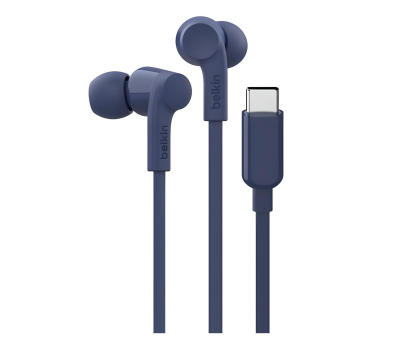 Słuchawki douszne i dokanałowe Belkin Przewodowe słuchawki douszne USB-C, niebieskie